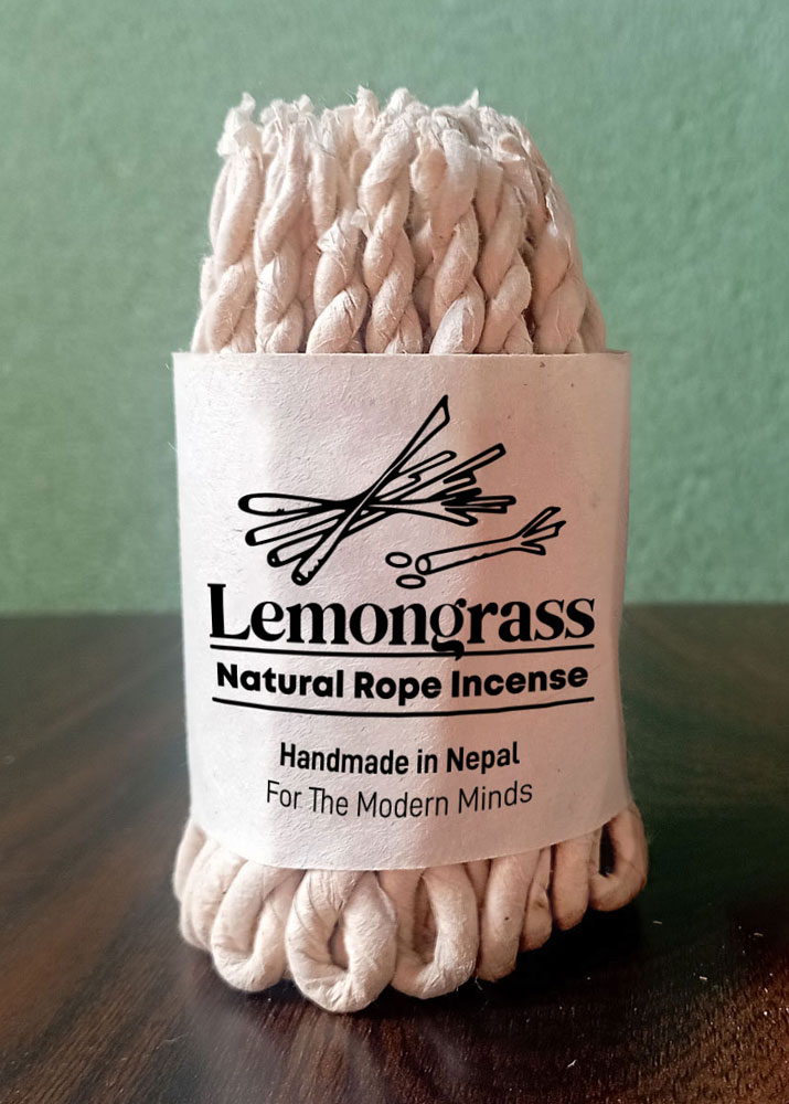 natural lemongrass rope incense