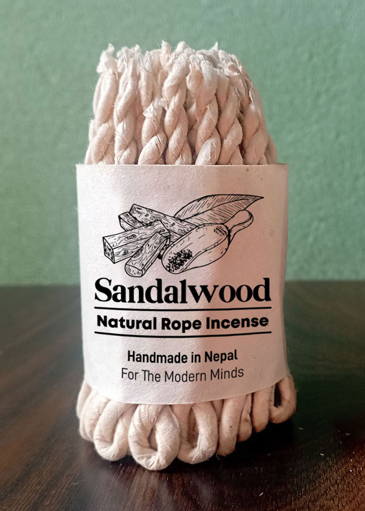natural sandalwood rope incense